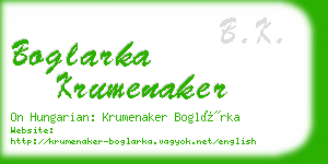 boglarka krumenaker business card